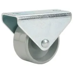 Möbel-Bockrolle 15x14mm, Kunststoff-Rad grau