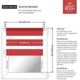 Lichtblick Duo Rollo / Doppelrollo Klemmfix 60 x 150 cm weiß