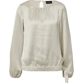 s.Oliver Satin-Bluse mit Binde-Detail am Saum beige 40