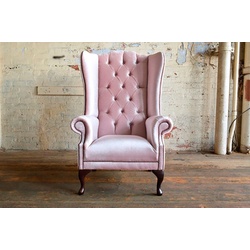 JVmoebel Ohrensessel, Chesterfield Ohrensessel 1 Sitzer Design Sessel rosa