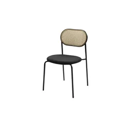 Möbel Kraft Esszimmerstuhl Remy Polyester schwarz