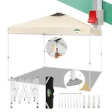 COBIZI Pavillon 3x3 Faltpavillon 3x3 wasserdicht stabil Winterfest mit | Pop-Up Klicksystem | UV-Schutz 50+ | Partyzelt Garten Zelt klappbar 3x3m mit Lüftungsöffnung inkl. Tasche & 8X Erdspieße, Blau