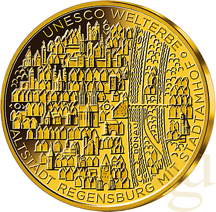 1/2 Unze Goldmünze - 100 Euro Regensburg 2016 (F)