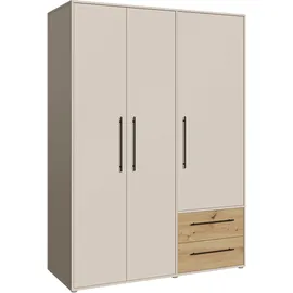 Forte Drehtürenschrank Mokkaris 144,4 x 200,1 x 58,8 cm Beige