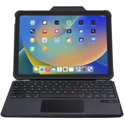 DEQSTER Rugged Touch Keyboard Folio 10,9" (10. Gen.), QWERTZ, Deutsch, Trackpad,