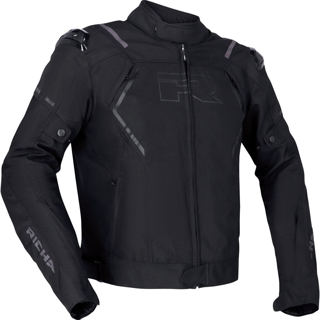 Richa Vendetta waterdichte motorfiets textiel jas, zwart, 3XL Voorman