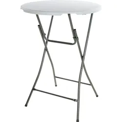 Stehtisch Bartisch Tisch Bistrotisch Ø 80cm Weiß Garten Party Bistro Event