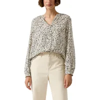 s.Oliver Langarmbluse mit All-Over Print Beige 46