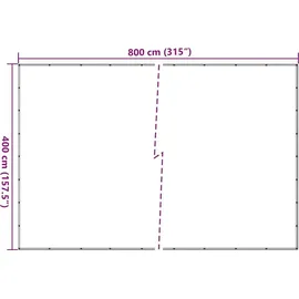 vidaXL Anhängernetz 4 x 8 m Schwarz