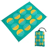 FANSU Strandmatte Outdoor, Picknickdecke Wasserdicht, Picknickdecke 200x210, Stranddecke Sandfrei, Waschbare Stranddecke für Strand, Camping, Outdoor, Picknick (180 * 200cm,Orangen)