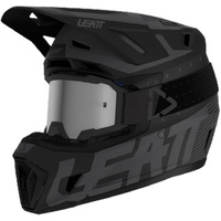 Leatt 7.5 V24 Stripes Motocross Helm mit Brille, schwarz-grau, - L