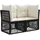 vidaXL Garten-Sofa 2-Sitzanzahl Schwarz Poly-Rattan