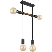 GLOBO Hängeleuchte 4-flg. 39 cm Holz Metall schwarz braun