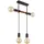 GLOBO Hängeleuchte 4-flg. 39 cm Holz Metall schwarz braun
