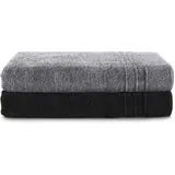 Komfortec Saunatuchset 80 x 200 cm anthrazit 2 St.