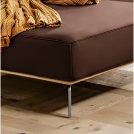 W.Schillig Eckcouch Leder 3-Sitzer Braun