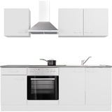 Flex-Well Küche »Lucca«, wahlw. mit E-Geräten, Breite 210 cm, weiß