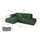 altdecor Ecksofa CLOUD-L-v1 Cord 2-Sitzer Grün
