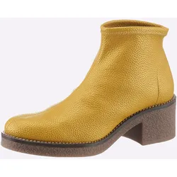 Stiefelette HEINE, Damen, Gr. 36, gelb, Textil, modisch, Schuhe
