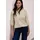 STREET ONE Tunikashirt STREET ONE, Damen, Gr. 38, beige (cotton beige), Web, 100% Baumwolle, unifarben, comfort fit normal, Rundhals, elastischer Bund, Shirts, mit 3/4 Ärmeln
