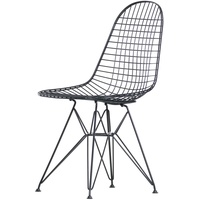 Vitra - Wire Chair DKR (H 43 cm), basic dark / ohne Bezug, Filzgleiter (basic dark)