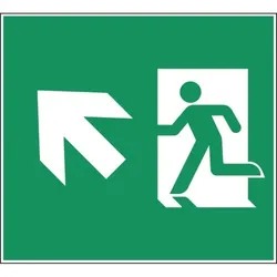 Schild I Piktogrammscheibe Rettungsweg links aufw., Typ F, für CUBE-LUX STANDARD, ASR/ISO