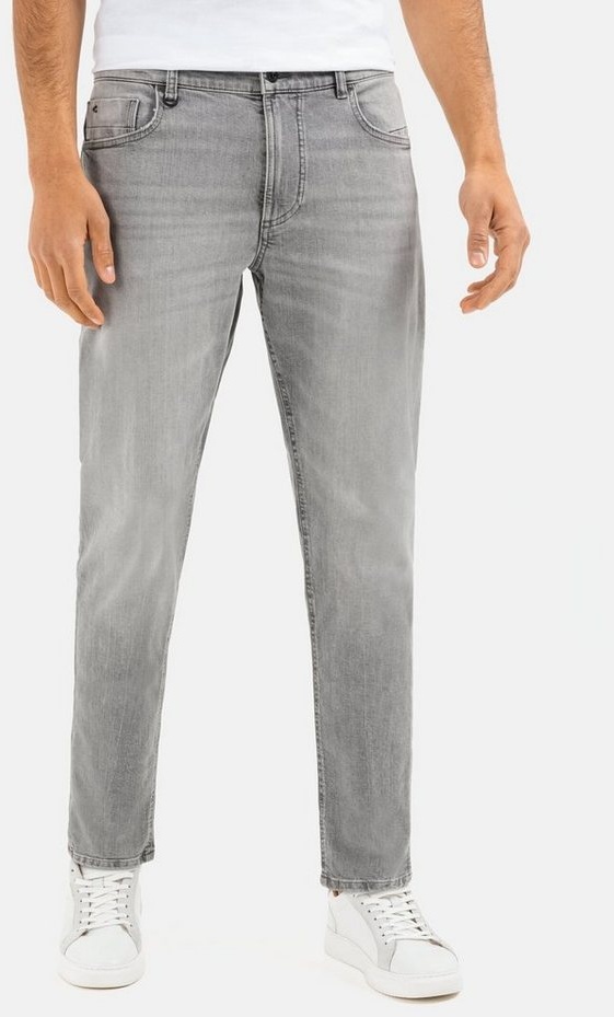 camel active 5-Pocket-Jeans Jeans mit Smartphone Tasche Tapered Fit grau 35