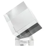 Casa Padrino Luxus Deko Acryl Würfel mit Halterung 30 x 30 x H. 30 cm - Schreibtisch Deko - Büro Deko - Wohnzimmer Deko - Luxus Qualität