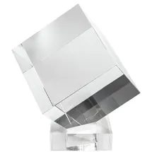 Casa Padrino Luxus Deko Acryl Würfel mit Halterung 30 x 30 x H. 30 cm - Schreibtisch Deko - Büro Deko - Wohnzimmer Deko - Luxus Qualität