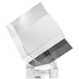 Casa Padrino Luxus Deko Acryl Würfel mit Halterung 30 x 30 x H. 30 cm - Schreibtisch Deko - Büro Deko - Wohnzimmer Deko - Luxus Qualität