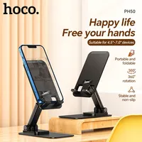 HOCO PH50 Ivey Faltbarer und drehbarer Tischhalter - Schwarz