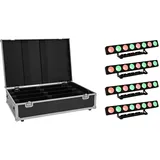 EUROLITE Set 4x LED PMB-8 COB QCL 30W Leiste + Case