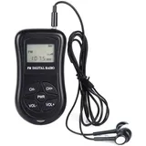 Tragbares Mini-UKW-Radio, Stereo-LCD-Digitalanzeige, abgestimmter Taschen-Walkman-Transistor-Konferenzempfänger mit Kopfhörern, kleines Taschenradio