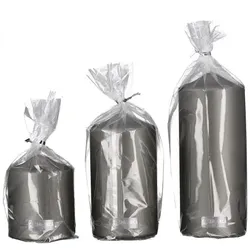 GILDE Stumpenkerze,anthrazitfarben D.8cm, 100%Paraffin, palmölfrei