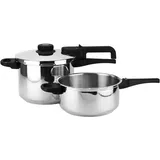 Fagor Dual Xpress 6-tlg. 6 + 4 l mit Druckregler silber