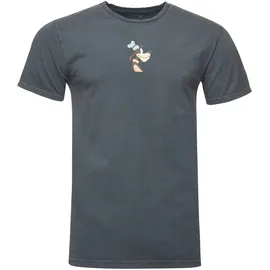 Recovered T-Shirt "Disney Goofy Side Profile", Herren, Gr. S, schwarz, 100% Baumwolle, bedruckt, normal, Rundhals, Shirts T-Shirt, im zeitlosen Design