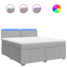 vidaXL Boxspringbett 180 x 200 cm Hellgrau