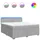 vidaXL Boxspringbett 180 x 200 cm Hellgrau