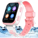 Fitonme 4G Kinder Smartwatch mit GPS und Telefon, Smart Watch Kinder mit WiFi Video Call Kamera SOS Echtzeit Position Schulmodus Kinder GPS Uhr für Jungen und Mädchen