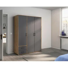 Rauch Drehtürenschrank Voyager 140 x 194 x 53 cm Grau