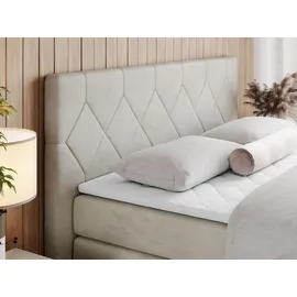 MKS Meble Boxspringbett Beige, Textil, 2-Sitzer, H3, Rechteckig, 140x200 cm, Schlafzimmer, Betten, Boxspringbetten