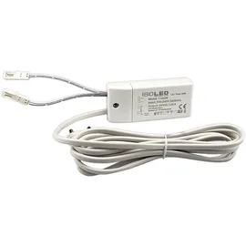 ISOLED LED Trafo MiniAMP 24V/DC, 0-30W, 200cm Kabel mit Flachstecker, sekundär 2 female Buchsen