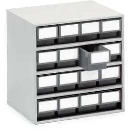 TRESTON Schubladenmagazin 16 Schubladen Kunststoff 400x300x395 mm grau