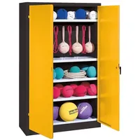 C+P Sportgeräteschrank mit Vollblech-Flügeltüren (Typ 2), HxBxT 195x120x50 cm,