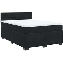 vidaXL Boxspringbett 140 x 200 cm Schwarz
