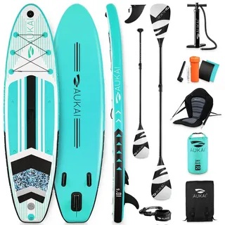 Aukai Stand Up Paddle Board "AUKAI Pro" mit Kajak-Sitz türkis