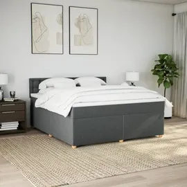 vidaXL Boxspringbett 180 x 200 cm Dunkelgrau