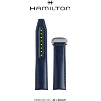 Hamilton Leder Other New Products Band-set Leder-blau-22/20 H690.435.103 - blau