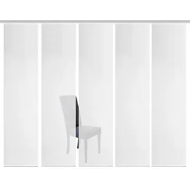 VISION S Schmidt Schiebewand Rom 5er-Set Polyester Weiß 60 x 260 cm