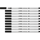 Stabilo Pen 68 brush schwarz, 10 St.